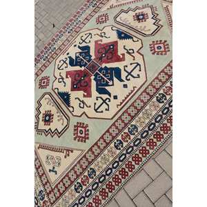 Kazak พรมตุรกีวินเทจผ้าขนแกะสี่เหลี่ยมขนาด9x12ดีไซน์คลาสสิกสำหรับห้องโถง - Product Image 5