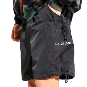 Pantalones cortos de nailon con logotipo personalizado, calidad premium, 100% poliéster, cintura elástica, pantalones cortos cargo de nailon de gran venta. - Product Image 2