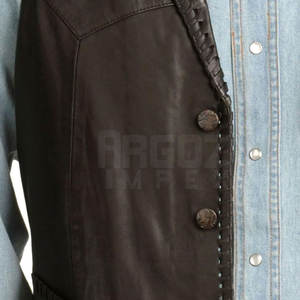 Respirant léger hommes sans manches gilet en cuir meilleure qualité Top vente hommes gilet en cuir fabriqué au Pakistan - Product Image 4