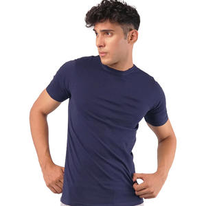 Meilleure vente T-shirt décontracté en coton pour hommes respirant T-shirts Streetwear à motif solide de qualité supérieure avec logo personnalisé - Product Image 4