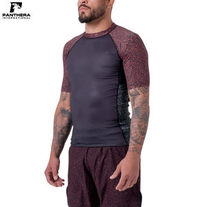 OEM personnalisé multi-panneaux couleur Rash Guard adultes vente à chaud chemises de compression respirant antibactérien à séchage rapide à manches courtes - Product Image 2
