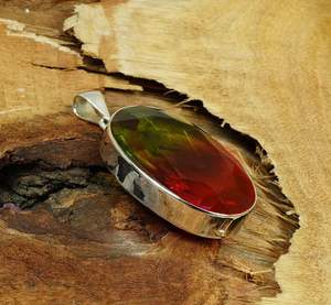 Colgante de Cuarzo Sandía Hecho a Mano, Ovalado, Plata de Ley 925, Joyería Elegante con Piedra Preciosa, Regalo para Mujeres y Niñas - Product Image 4