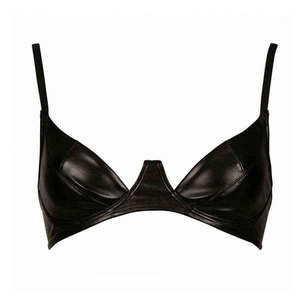 Sujetador de cuero para mujer con estructura elegante y cierre ajustable. - Product Image 1