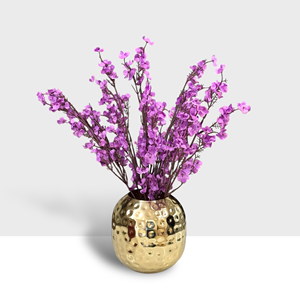 แจกันดอกไม้เหล็กตีลายสีทองสไตล์โมเดิร์น งานแฮนด์เมด สำหรับงานแต่งงาน ตกแต่งบ้าน เพิ่มความหรูหรา ดูมีสไตล์ - Product Image 1