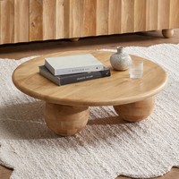 Table basse de luxe moderne à plateau rond pour salon et appartement