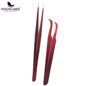 INNOVAMED INSTRUMENTS Nouvelle arrivée Extension de cils incurvés droits Pince à épiler Outils de ramassage de beauté en acier - Product Image 2