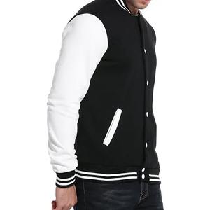 Vestes universitaires personnalisées à col montant brodées de baseball en mélange de polyester et de coton Vestes Letterman - Product Image 4