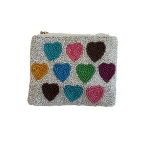 Monedero bordado a mano con cuentas de semillas para uso diario, elegante monedero con cuentas de semillas bordadas. - Product Image 2