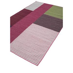 Adwl-13061 Geometric Patchwork Pattern <b>Wool</b> Rugs in Red Orange 9x12 <b>Flat</b> Weaves for Home Living Room Hallway Teens' Room Carpet - Product Image 2