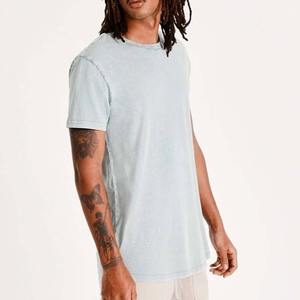 Prix de gros Nouveau design Stock d'été Vêtements pour hommes T-shirt décontracté personnalisé à épaules tombantes en coton 100% tissé délavé à l'acide - Product Image 1