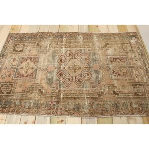 Tapis d'appoint vintage 3,7x6,1 pi (112x185 cm), tapis persan turc brun - Product Image 2