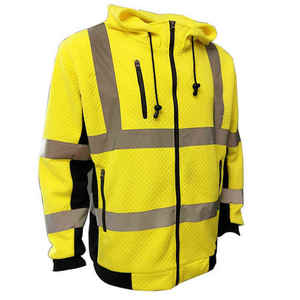 OEM Wholesale Price Working Safety Wear Men's Reflective Safety Hoodie For Sale Hi <b>Vis</b> Safety Jackets - Product Image 3