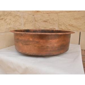 Fregadero de encimera de cobre con cuenco y recipiente grande con acabado oxidado, fregadero de baño Premium al por mayor sanitario superventas, artículos de cobre - Product Image 4