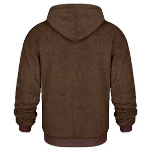 Drop Shoulder Pullover Sharpa Hoodie Fleece Cotton Heavy Weight Pullover Hoody para hombre Transpirable Kangaroo Pockets Sherpa Hoody - Product Image 4