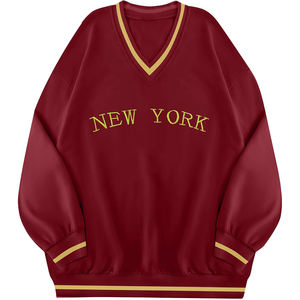 Personnalisé de haute qualité femmes sweats femmes vêtements sport bonne impression logo pull col en v manches longues haut court sweat-shirt - Product Image 6