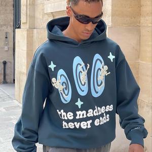 Fabriqué dans le meilleur matériel personnalisation hommes bouffée impression sweats à capuche léger pull à capuche pour hommes imprimé surdimensionné hommes sweats à capuche - Product Image 6