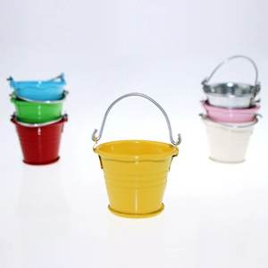 Seau en métal multicolore le plus vendu pour la décoration de la maison et du jardin Jardinière Seau multi-utilisable avec poignée - Product Image 6