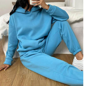 Chándales deportivos sólidos de dos piezas para entrenamiento de invierno para mujer, Spandex/algodón transpirable, servicio personalizado OEM - Product Image 6