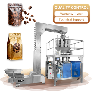 Machine d'emballage entièrement automatique à dix têtes pour granulés, machine de remplissage et de scellage de sachets à fermeture éclair pour grains de café Doypack - Product Image 1