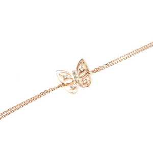 925 Sterling <b>Silver</b> Fine <b>Charm</b> <b>Bracelet</b> with Butterfly Model Chain Style - Product Image 3