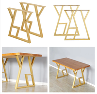 Pieds de table en fer modernes, support de structure de meuble en métal robuste pour bar, salle à manger et bureau DIY