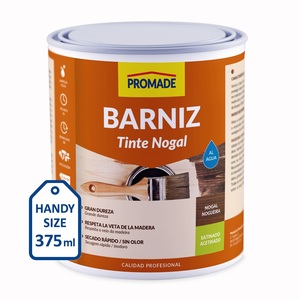 Vernice per Interni a Base d'Acqua, Finitura Satinata, Colore Noce, Basso VOC, Senza Solventi, 375ml - Product Image 2