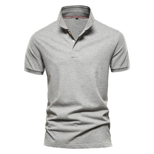 Nuevos polos de algodón para hombre, Polo clásico de Color sólido, Polo de manga corta para hombre, Polo social informal de negocios de alta calidad para hombre - Product Image 2