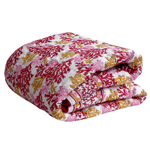 Nueva llegada 100% algodón orgánico bloque de mano impreso bebé edredón niño hecho a mano edredón de algodón indio mejor precio para uso en hoteles - Product Image 1