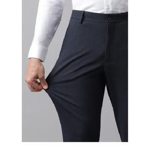 Best Quality <b>Classic</b> Office Drawstring <b>Corduroy</b> Business Solid Color <b>Trousers</b> Regular Fit Straight Cotton <b>Men's</b> Pants High - Product Image 4