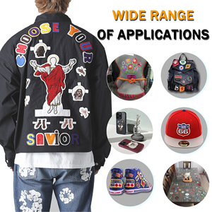 Patchs en feutre décoratifs brodés écologiques personnalisés, à coller au fer, appliques, badges, à coudre, artisanat DIY pour vêtements, chapeaux, t-shirts, jeans - Product Image 6