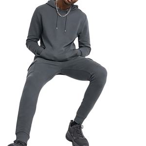 Conjunto de pantalones de chándal y Sudadera con capucha de dos piezas de algodón 100% de alta calidad para hombre, Sudadera con capucha de algodón pesado personalizada de 400Gsm, chándales para hombre - Product Image 1