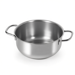 Stainless Steel Saucepan 22Cm Deep Plus Polished Chrome Induction Compatible Gas Electric <b>Ceramic</b> Stove Use - Product Image 2