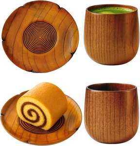 Taza de Café de Madera Natural Ecológica Hecha a Mano, Apta para Microondas, Diseño de Patrón Sólido, Personalizada para Té, Bebidas Calientes y Regalos - Product Image 6