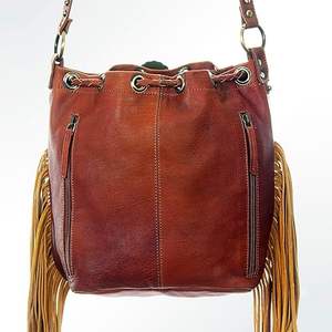 Vente en gros de sacs à main en forme de seau sac de personnalité de la mode de jeune dame sacs à main design populaire pour femmes avec de belles franges - Product Image 6