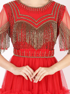 Vestido de Noche Elegante y Dulce para Celebración de Cóctel, Nueva Temporada 2024, Precio al por Mayor, Bordado a Mano, Largo hasta el Suelo, Ajustado, Informal - Product Image 2