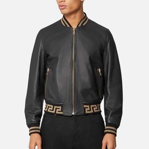 Vente en gros blouson d'aviateur en cuir pour femmes de style rue élevé hiver col montant fermeture à glissière nouveau tissu Service OEM disponible - Product Image 1