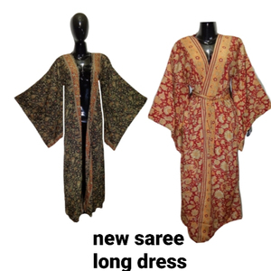 Nuevo cinturón de seda hasta el suelo de encaje Impresión digital Boho Saree Vestidos de mujer modernos de lujo - Product Image 2