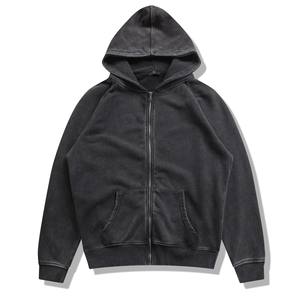 Sweats à capuche 100% coton mélangé de qualité supérieure pour hommes Streetwear respirant avec couleur unie et design personnalisé de base pour l'hiver - Product Image 5