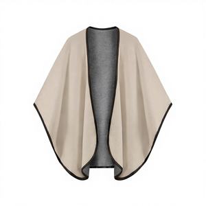 Cape en cachemire de luxe pour femme, modèle 2026, très demandée, 100% haute qualité, faible MOQ, prix bas, avec col en fourrure de renard et doublure en fausse fourrure pour l'hiver - Product Image 4