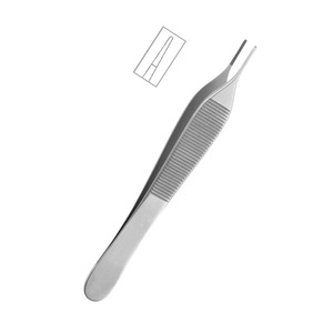 Pince à pansement Adson marron de qualité supérieure, instruments chirurgicaux en acier inoxydable de la meilleure qualité, à commande manuelle, AD-10966, certifiée CE - Product Image 1