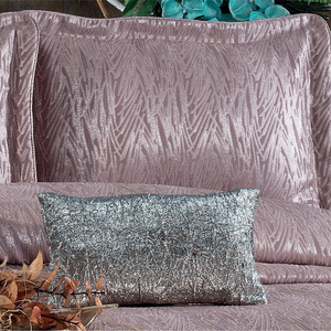 Ensemble de couvre-lit classique de luxe personnalisé Guzide Vivaldi en rose séchée, 4 pièces, 100% chenille, tissé rayé, lavable, anti-acariens - Product Image 3