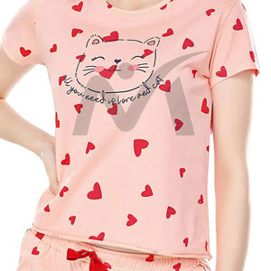 Sofisticado conjunto doble de Salón de verano para mujer, lujosa camisa abotonada de satén y pantalones relajados con estampado para ropa informal - Product Image 5