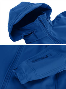 Veste Softshell pour homme, coupe-vent, à capuche, polaire, imperméable, pour sports d'hiver en plein air, veste Softshell à capuche pour homme - Product Image 5