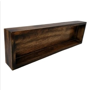 Bandeja de madera decorativa rectangular estrecha hecha de madera rústica: mesa de centro de mesa de comedor de barra de café barata - Product Image 4