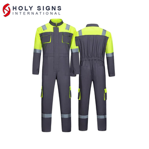 Uniforme de travail personnalisé avec logo OEM pour atelier de mécanicien Combinaison d'uniformes de travail de sécurité une pièce Combinaison de travail réfléchissante - Product Image 1