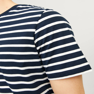 Camiseta Polo de Algodón para Hombre, Nueva Moda 2026, Camiseta de Manga Corta a Rayas, Camiseta Informal Cómoda de Manga Corta con Parches, OEM - Product Image 2