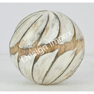 Décoration de table, boule en bois, objet artisanal, décoration de Noël, boule en bois, décoration intérieure de salon, décoration de la maison - Product Image 6