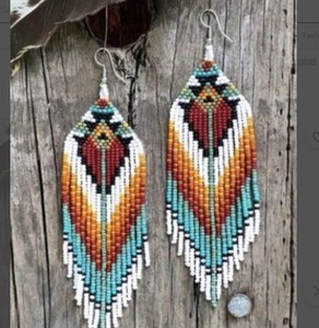 Bead Work Earrings, Multi Colours Earrings Beaded Earrings Ethnic Earrings Quality <b>Emerald</b> Green Beaded Tassel Earrings - Product Image 1