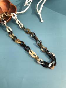 Collar de cuerno de boda bohemio-Colgante tallado a mano con acentos de turquesa de glowin fashion - Product Image 3