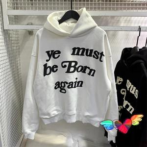 Venta al por mayor de alta calidad Puff Print West Hoody Hombres Mujeres Pink Ye Must Be Born Again Winter Hoodie Oversize Fit Pullovers 100% - Product Image 5